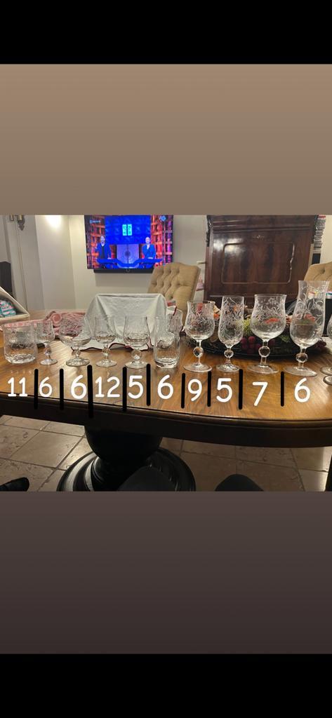 Kristallen glazen, Antiek en Kunst, Antiek | Glas en Kristal, Ophalen