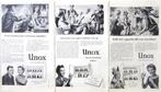 8 vintage advertenties reclames Unox 56-57 lekker eten, Verzamelen, Merken en Reclamevoorwerpen, Ophalen of Verzenden, Gebruikt