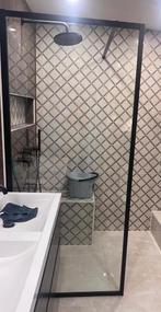 Inloop douchewand - zwart profiel, Ophalen, Zo goed als nieuw