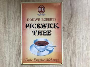 Vintage DOUWE EGBERTS PICKWICK THEE reclame (geen emaille) beschikbaar voor biedingen