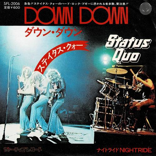 Status Quo – Down Down / Nightride  (Promo, Japan 1975), Cd's en Dvd's, Vinyl Singles, Zo goed als nieuw, Single, Rock en Metal