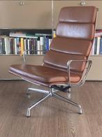 Vitra Eames EA 222 , chroom, cognac leder, Huis en Inrichting, Fauteuils, Ophalen of Verzenden, Gebruikt, Metaal, Design