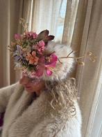 Roze lila bloemenband met goud gewei, Ophalen of Verzenden, Nieuw, Carnaval