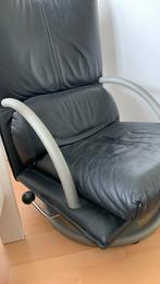Rolf Benz Relaxstoel met Voetenbank, Huis en Inrichting, Stoelen, Gebruikt, Zwart, Leer, Ophalen of Verzenden