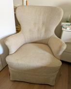 Fauteuil, makkelijke TV stoel, kleur beige, Huis en Inrichting, Fauteuils, Ophalen, Gebruikt, 75 tot 100 cm, Stof