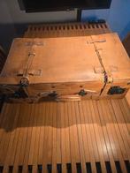 Leren vintage koffer, Sieraden, Tassen en Uiterlijk, Koffers, Ophalen, Gebruikt, 50 tot 60 cm, Slot