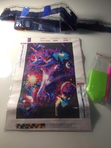 Diamond Painting Set - Eenhoorn 20x30cm / Diamant Schilderen beschikbaar voor biedingen