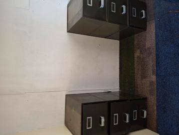 Vintage dokters archiefkasten 6 stuks lade kast stapel baar beschikbaar voor biedingen