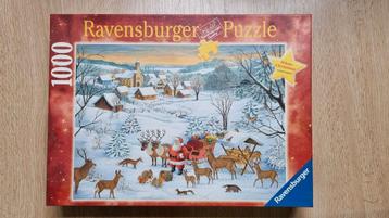 Ravensburger Kerstpuzzel 1000 Stuks - Zo Goed Als Nieuw beschikbaar voor biedingen