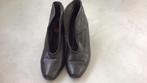 Zwarte leren schoenen van vialis in maat 36 met sleehak, Ophalen of Verzenden, Zo goed als nieuw, Zwart, Overige typen