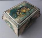 Antiek lithografisch voorraadblik met fruitdecor, Ophalen of Verzenden