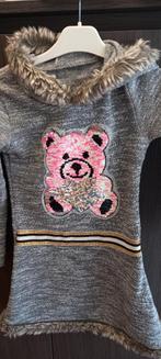 grijze winterjurk met afbeelding van beer maat 152, Kinderen en Baby's, Kinderkleding | Maat 152, Jongen of Meisje, Ophalen of Verzenden