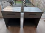 2x echt Houten Nachtkastjes - Woood, Huis en Inrichting, Slaapkamer | Nachtkastjes, Ophalen, Gebruikt, Minder dan 45 cm, Minder dan 55 cm