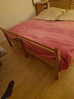 2 persoons bed 160x200, Huis en Inrichting, Slaapkamer | Bedden, Ophalen, Gebruikt, Bruin, Tweepersoons