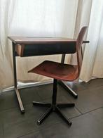 oude schooltafel en stoel voor kleuter, Ophalen, Gebruikt, Bureau