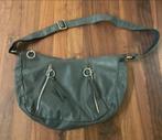 Grijze leren tas met ritsen, Sieraden, Tassen en Uiterlijk, Ophalen of Verzenden, Zo goed als nieuw, Grijs, Handtas