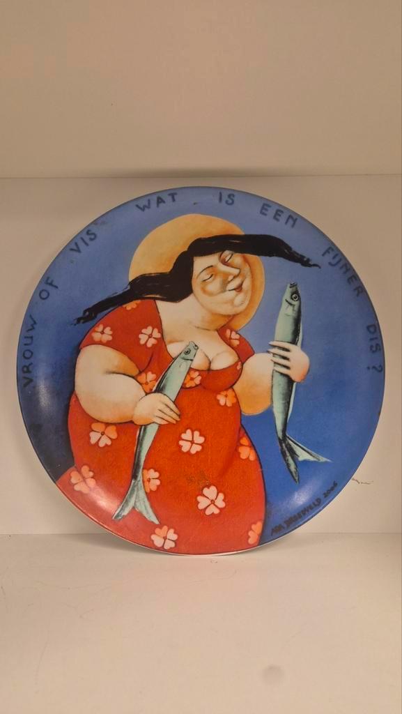 Ada Breedveld – “Vismenu” – zeer zeldzaam kunstbord, Antiek en Kunst, Antiek | Keramiek en Aardewerk, Ophalen