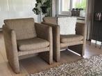 2 identieke fauteuils, Huis en Inrichting, Stoelen, Ophalen, Gebruikt, Twee, Bruin