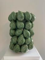 Vaas groen peren keramiek, Huis en Inrichting, Ophalen, Zo goed als nieuw, Aardewerk of Porselein, Minder dan 50 cm
