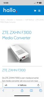 Kpn glasvezel media converter ZTE ZXHN F3100 reggefiber, Nieuw, Ophalen of Verzenden