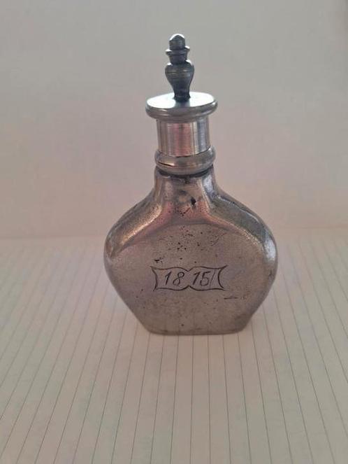 Tinnen likeur flesje 1815 Duitsland, Antiek en Kunst, Antiek | Tin, Ophalen of Verzenden