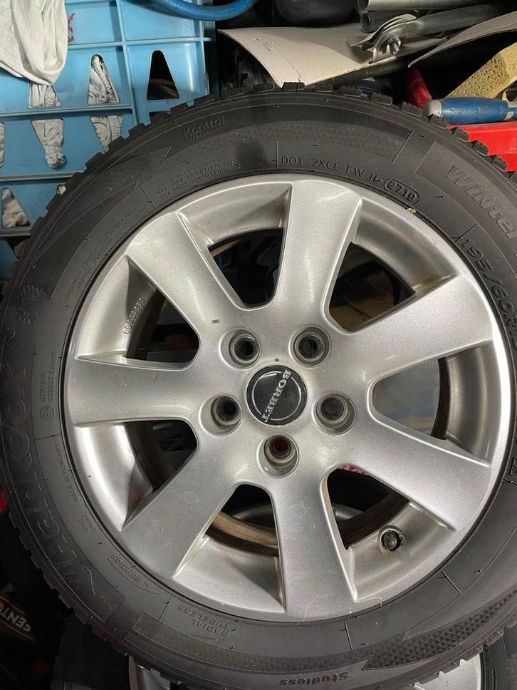 Winterbanden op Borbet Alu Velg 5x110 , 195/60/r15, Auto-onderdelen, Banden en Velgen, Banden en Velgen, Winterbanden, 15 inch