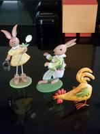 Vintage 3x Blikken Beweegbare Paas Decoratie ., Ophalen of Verzenden, Gebruikt