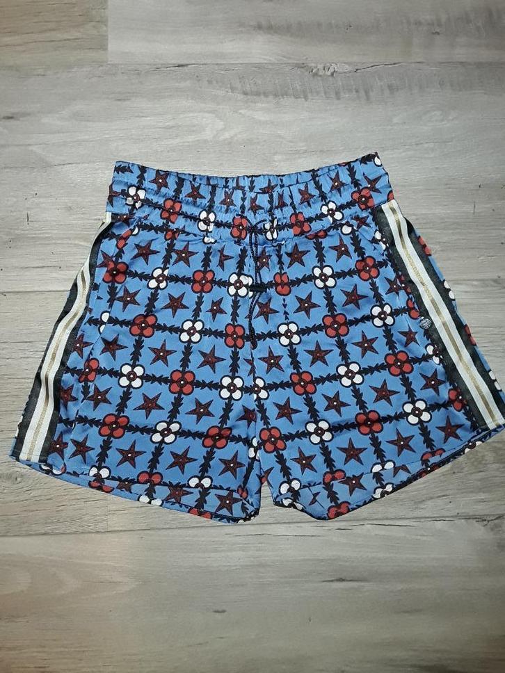 Scotch & Soda Blauw Broekje Met Rood/Witte Print Maat S, Kleding | Dames, Broeken en Pantalons, Nieuw, Maat 36 (S), Blauw, Kort
