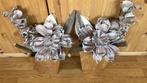 Houten vazen met kunstbloemen (set van 2), Ophalen, Zo goed als nieuw, Binnen