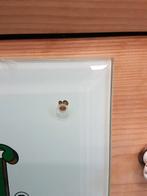 Bierreclame Pilsner Urquell op een facet geslepen glasplaat., Ophalen, Reclamebord, Gebruikt, .