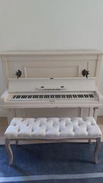 Piano Firma Valk incl. bank- Uniek meubelstuk - Opknapper, Muziek en Instrumenten, Piano's, Gebruikt, Piano, Wit, Ophalen