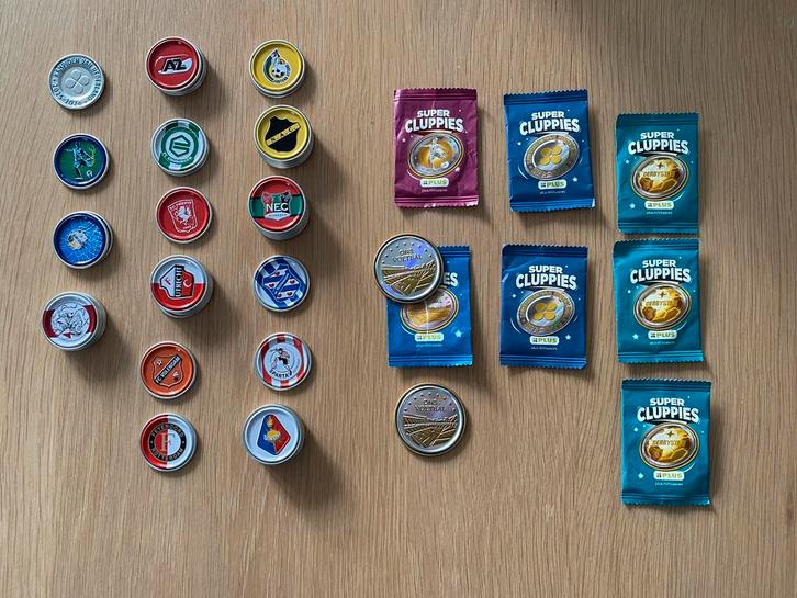 NIEUW! Heel veel voetbal CLUPPIES + SUPER CLUPPIES 1 2 3 4, Verzamelen, Supermarktacties, Plus, Ophalen of Verzenden