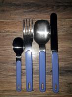 4 x set Mepal bestek retro lichtblauw, Ophalen of Verzenden