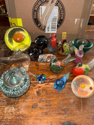 Verzameling vintage glas objecten costa boda murano enz beschikbaar voor biedingen