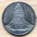 Saksen 3 Mark 1913 E zilver - slag om Leipzig, Ophalen of Verzenden, Duitsland, Zilver