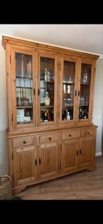 Buffetkast 2 delig, Huis en Inrichting, Kasten | Buffetkasten, Ophalen, Gebruikt, 200 cm of meer, Glas