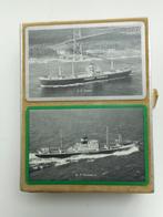 Kartonnen doosje 2 sets oude speelkaarten. Maritiem thema., Ophalen, Gebruikt, Speelkaart(en)
