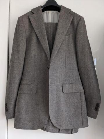 Suitsupply kostuum maat 94 bruin gemêleerd puur wol beschikbaar voor biedingen
