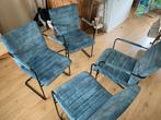 Arco eetkamerstoelen Goossens blauw, Ophalen of Verzenden, Zo goed als nieuw, Blauw