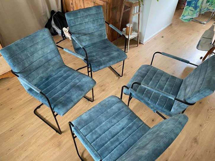 Arco eetkamerstoelen Goossens blauw, Huis en Inrichting, Stoelen, Zo goed als nieuw, Blauw, Ophalen of Verzenden