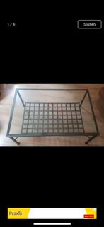 Ikea salontafel glas en ijzer, Gebruikt, 100 tot 150 cm, Glas, Minder dan 50 cm