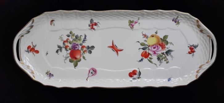 HEREND Fruits and Flowers grote tray/serveerschaal, Huis en Inrichting, Keuken | Servies, Zo goed als nieuw, Schaal of Schalen