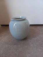 Vintage geribbelde vaas / pul van Mobach, 20cm hoog, Ophalen of Verzenden, Overige kleuren, Glas, Minder dan 50 cm