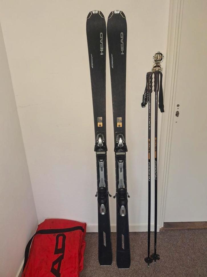 Head chip 71 full diagonal power superlight( Gratis stokken), Sport en Fitness, Skiën en Langlaufen, Gebruikt, Ski's, Head, 160 tot 180 cm