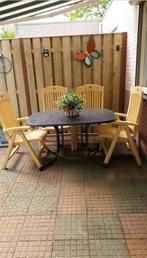 Hartman tuinstoelen met tafel, Tuinset, Kunststof, Gebruikt, 4 zitplaatsen