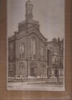 Rotterdam Kralingen Gerefomrmeerde Kerk Ets 50er jaren, Ophalen of Verzenden