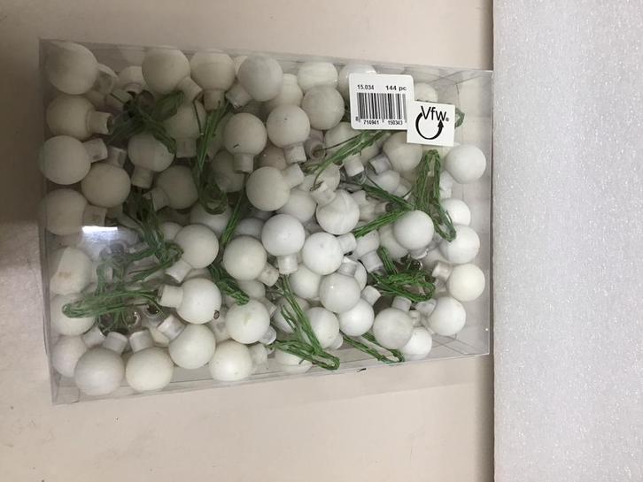 Mat glazen witte kerstballetjes, Diversen, Kerst, Nieuw, Ophalen of Verzenden