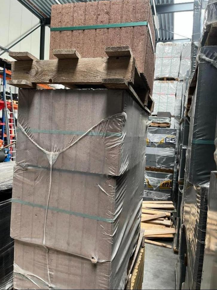 Palissade 6x35x50 cm rood-bruin, Tuin en Terras, Bielzen en Borders, Nieuw, Border, Beton, 25 tot 50 cm, Minder dan 100 cm, Minder dan 25 cm