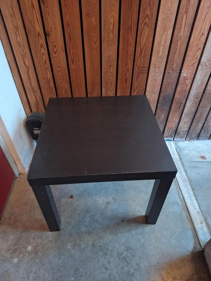 Zwarte Ikea bijzettafel 55x55 cm, Huis en Inrichting, Tafels | Bijzettafels, Gebruikt, Vierkant, Minder dan 45 cm, 55 tot 75 cm