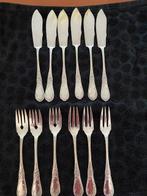 Antiek visbestek verzilverd, Antiek en Kunst, Antiek | Bestek, Ophalen of Verzenden